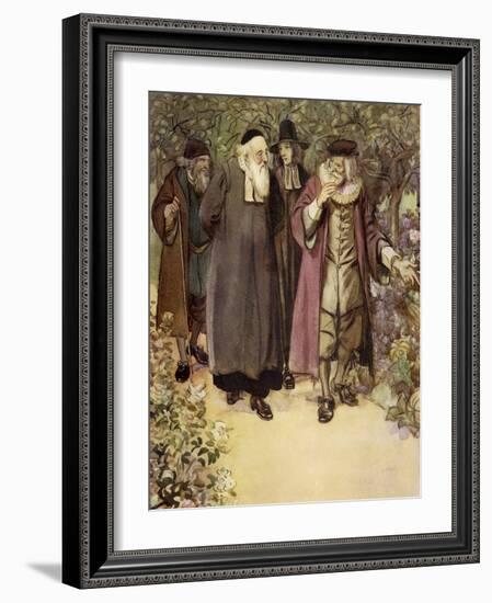 The Scarlet Letter, a Romance by Nathaniel Hawthorme-Hugh Thomson-Framed Giclee Print