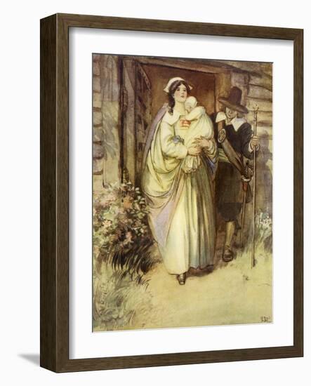 The Scarlet Letter, a Romance by Nathaniel Hawthorme-Hugh Thomson-Framed Giclee Print