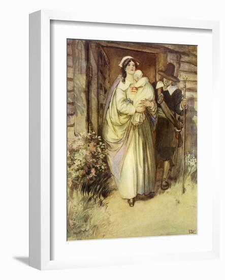 The Scarlet Letter, a Romance by Nathaniel Hawthorme-Hugh Thomson-Framed Giclee Print