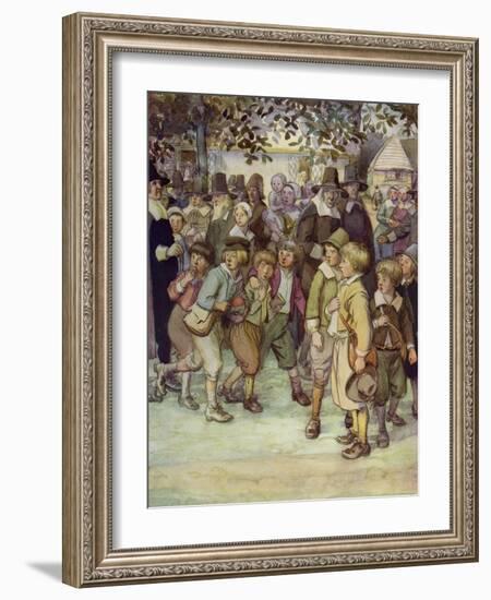 The Scarlet Letter, a Romance by Nathaniel Hawthorme-Hugh Thomson-Framed Giclee Print