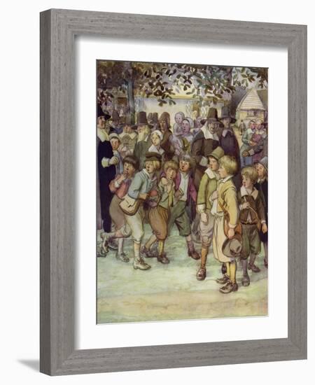 The Scarlet Letter, a Romance by Nathaniel Hawthorme-Hugh Thomson-Framed Giclee Print