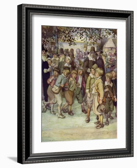 The Scarlet Letter, a Romance by Nathaniel Hawthorme-Hugh Thomson-Framed Giclee Print