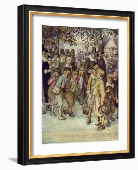 The Scarlet Letter, a Romance by Nathaniel Hawthorme-Hugh Thomson-Framed Giclee Print