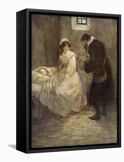 The Scarlet Letter, a Romance by Nathaniel Hawthorme-Hugh Thomson-Framed Premier Image Canvas