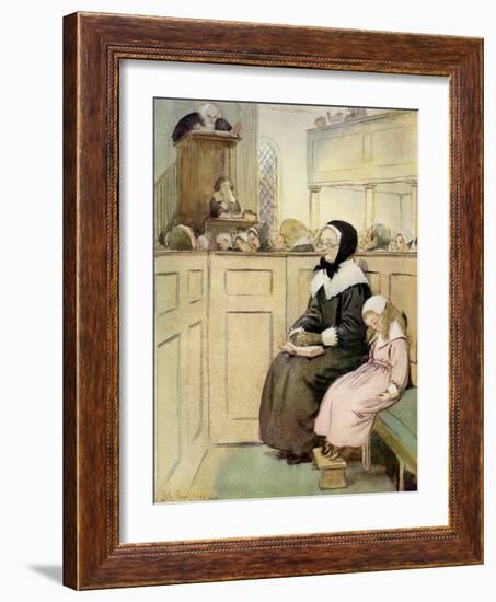 The Scarlet Letter, a Romance by Nathaniel Hawthorme-Hugh Thomson-Framed Giclee Print