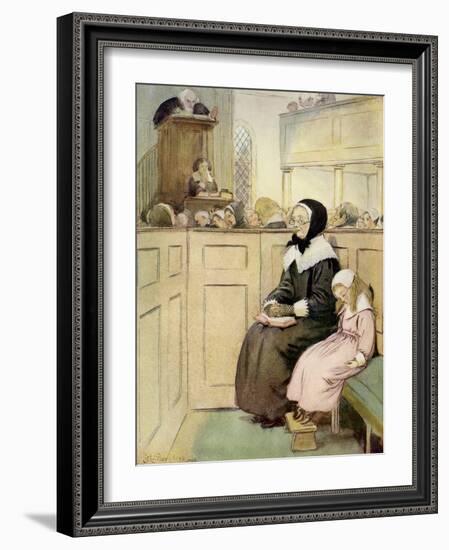 The Scarlet Letter, a Romance by Nathaniel Hawthorme-Hugh Thomson-Framed Giclee Print