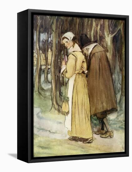 The Scarlet Letter, a Romance by Nathaniel Hawthorme-Hugh Thomson-Framed Premier Image Canvas