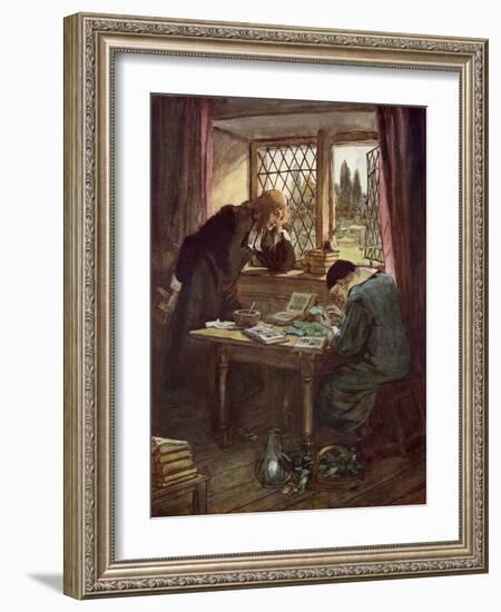 The Scarlet Letter, a Romance by Nathaniel Hawthorme-Hugh Thomson-Framed Giclee Print