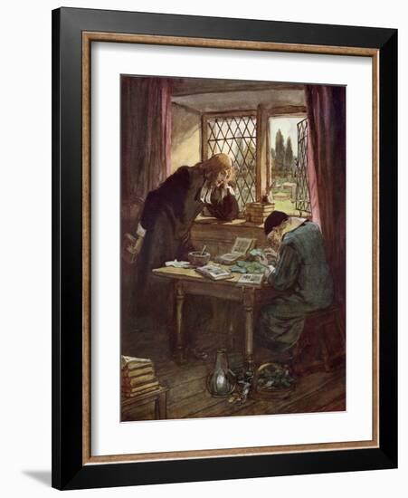 The Scarlet Letter, a Romance by Nathaniel Hawthorme-Hugh Thomson-Framed Giclee Print