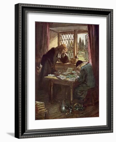 The Scarlet Letter, a Romance by Nathaniel Hawthorme-Hugh Thomson-Framed Giclee Print