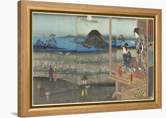 The Scene of Akashi, April 1853-Utagawa Kunisada-Framed Premier Image Canvas