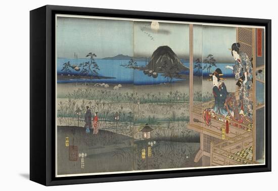 The Scene of Akashi, April 1853-Utagawa Kunisada-Framed Premier Image Canvas