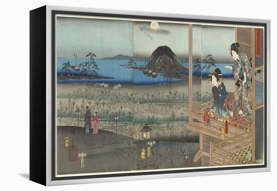 The Scene of Akashi, April 1853-Utagawa Kunisada-Framed Premier Image Canvas