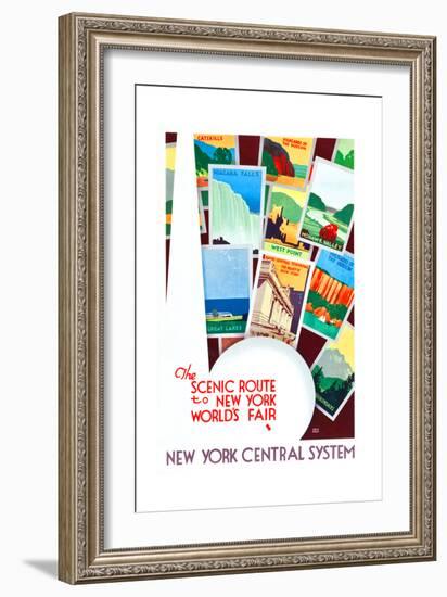 The Scenic Route To The New York World's Fair-Leslie Ragan-Framed Art Print