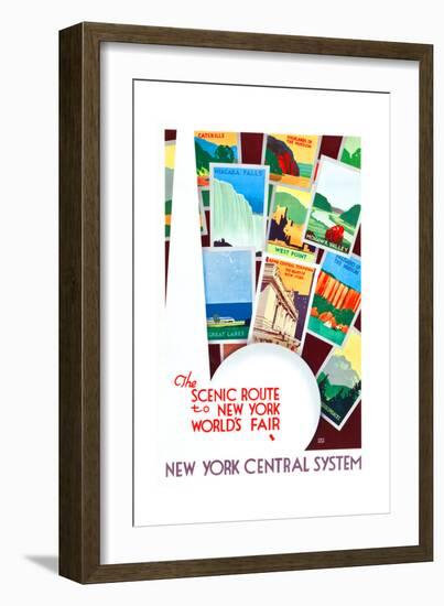 The Scenic Route To The New York World's Fair-Leslie Ragan-Framed Art Print