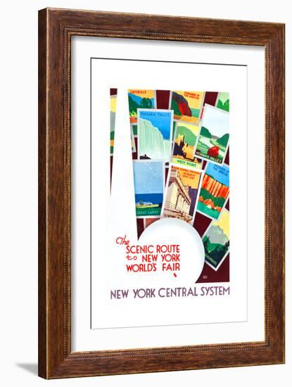 The Scenic Route To The New York World's Fair-Leslie Ragan-Framed Art Print