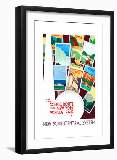 The Scenic Route To The New York World's Fair-Leslie Ragan-Framed Art Print