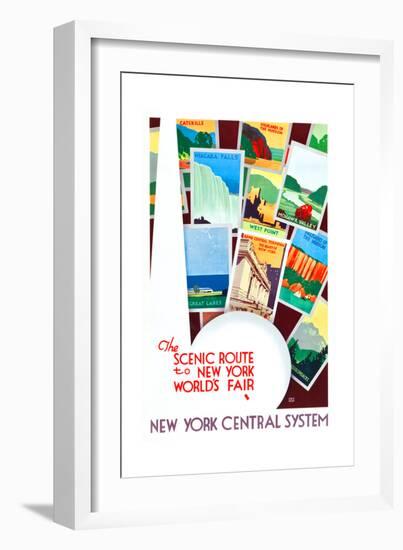 The Scenic Route To The New York World's Fair-Leslie Ragan-Framed Art Print