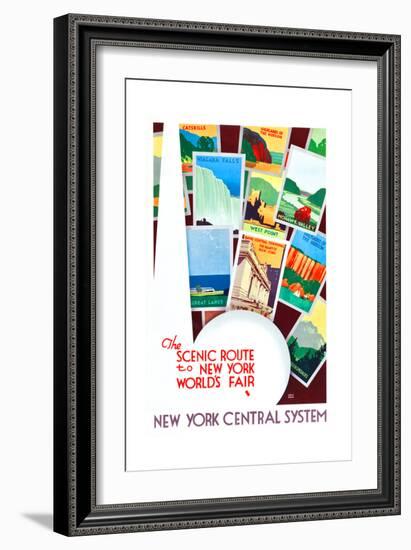 The Scenic Route To The New York World's Fair-Leslie Ragan-Framed Art Print