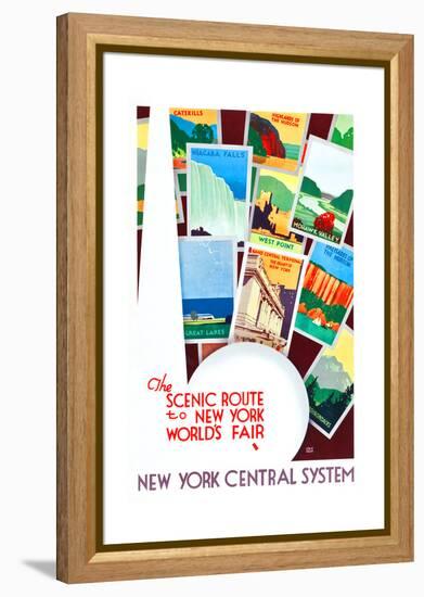 The Scenic Route To The New York World's Fair-Leslie Ragan-Framed Stretched Canvas