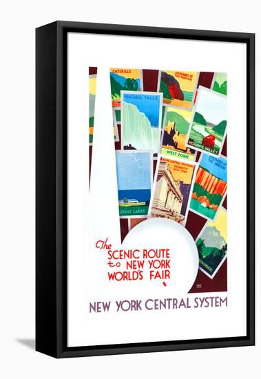 The Scenic Route To The New York World's Fair-Leslie Ragan-Framed Stretched Canvas