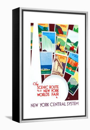 The Scenic Route To The New York World's Fair-Leslie Ragan-Framed Stretched Canvas