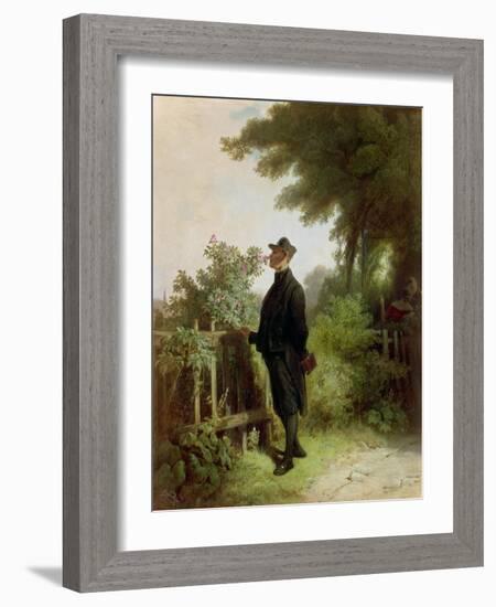 The Scent of Roses, about 1845/46-Carl Spitzweg-Framed Giclee Print