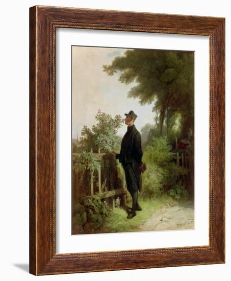 The Scent of Roses, about 1845/46-Carl Spitzweg-Framed Giclee Print