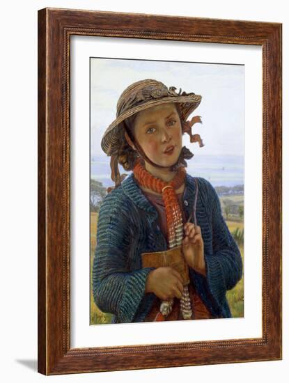 The School-Girl's Hymn, 1859-William Holman Hunt-Framed Giclee Print