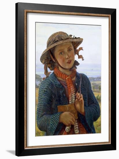 The School-Girl's Hymn, 1859-William Holman Hunt-Framed Giclee Print