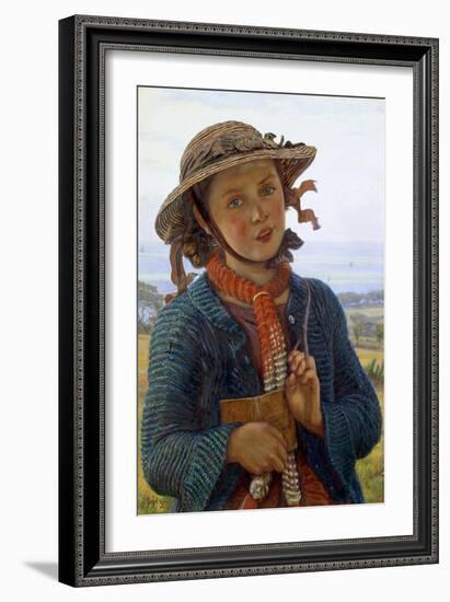 The School-Girl's Hymn, 1859-William Holman Hunt-Framed Giclee Print