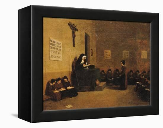 The School Mistress-Leon Bonvin-Framed Premier Image Canvas