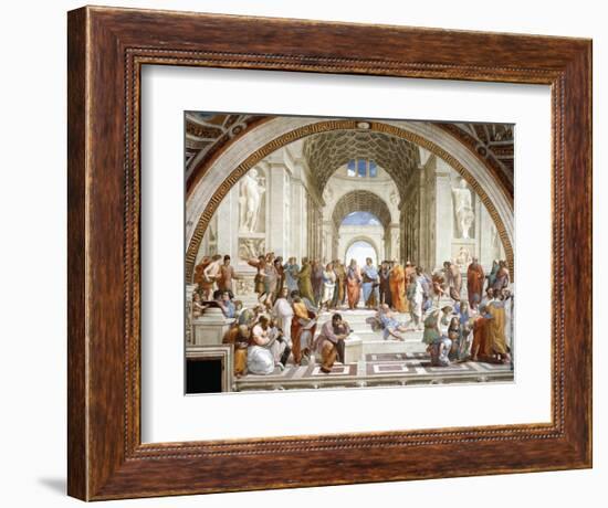 The School of Athens, c.1511 (detail)-Raphael-Framed Art Print