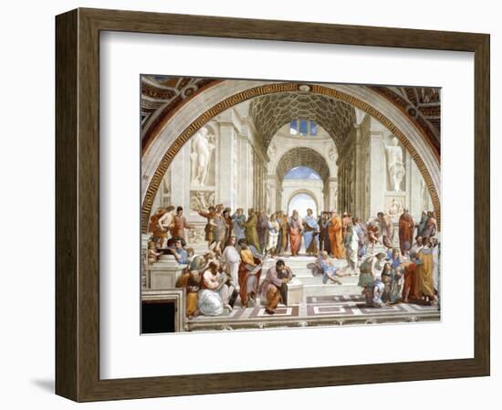 The School of Athens, c.1511 (detail)-Raphael-Framed Art Print