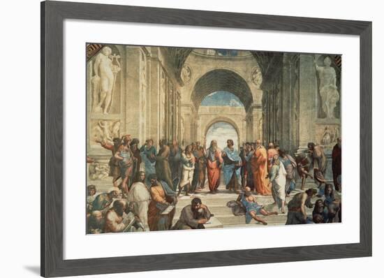 The School of Athens, c.1511 (detail)-Raphael-Framed Art Print