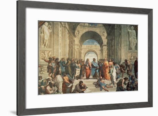 The School of Athens, c.1511 (detail)-Raphael-Framed Art Print