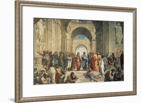 The School of Athens, c.1511 (detail)-Raphael-Framed Art Print