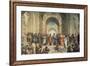 The School of Athens, c.1511 (detail)-Raphael-Framed Art Print