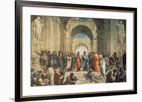 The School of Athens, c.1511 (detail)-Raphael-Framed Art Print