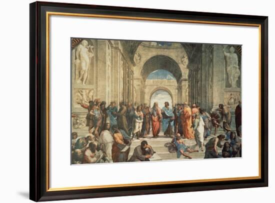 The School of Athens, c.1511 (detail)-Raphael-Framed Art Print