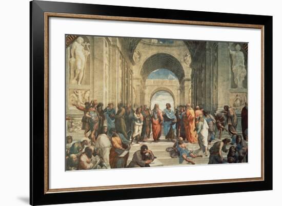 The School of Athens, c.1511 (detail)-Raphael-Framed Art Print