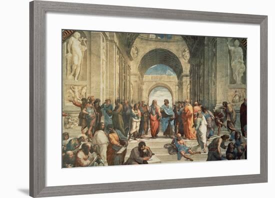 The School of Athens, c.1511 (detail)-Raphael-Framed Art Print