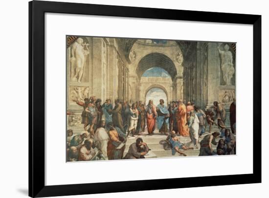 The School of Athens, c.1511 (detail)-Raphael-Framed Art Print