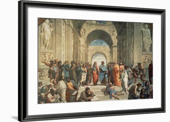 The School of Athens, c.1511 (detail)-Raphael-Framed Art Print