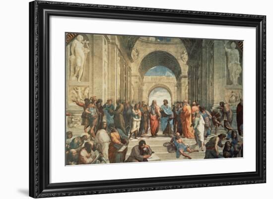 The School of Athens, c.1511 (detail)-Raphael-Framed Art Print