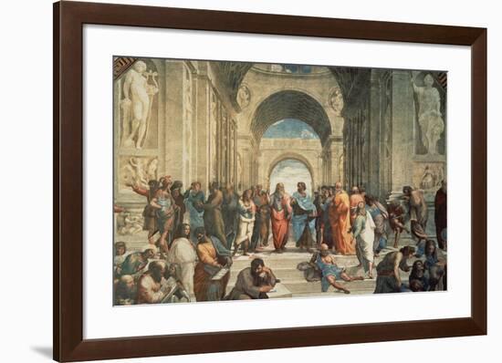 The School of Athens, c.1511 (detail)-Raphael-Framed Art Print