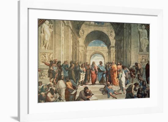 The School of Athens, c.1511 (detail)-Raphael-Framed Art Print