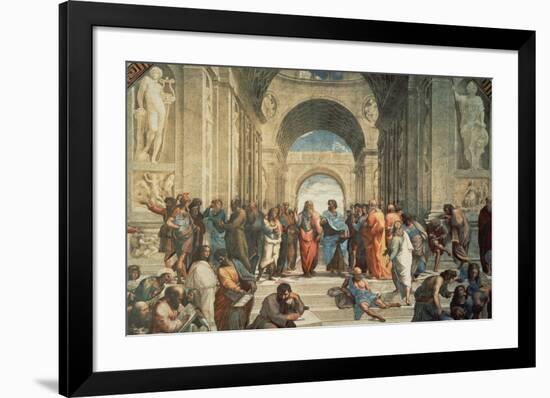 The School of Athens, c.1511 (detail)-Raphael-Framed Art Print