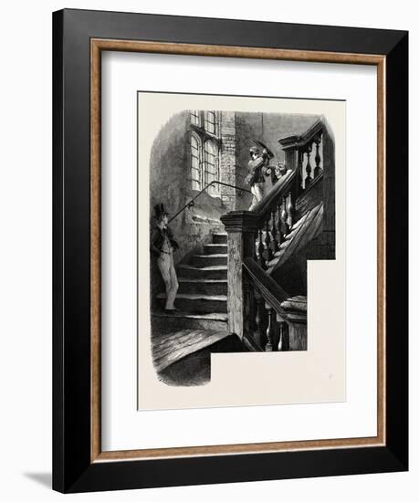 The School Staircase, Eton, UK, 19th Century-null-Framed Giclee Print