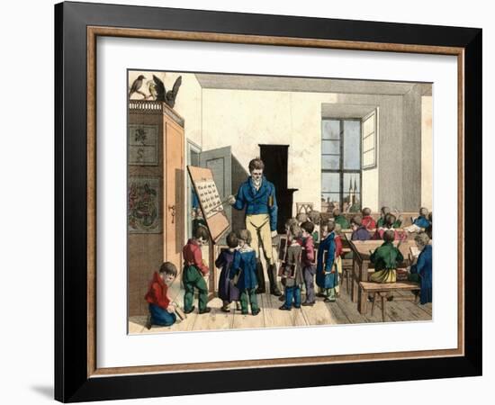 The School-Johann Michael Voltz-Framed Giclee Print